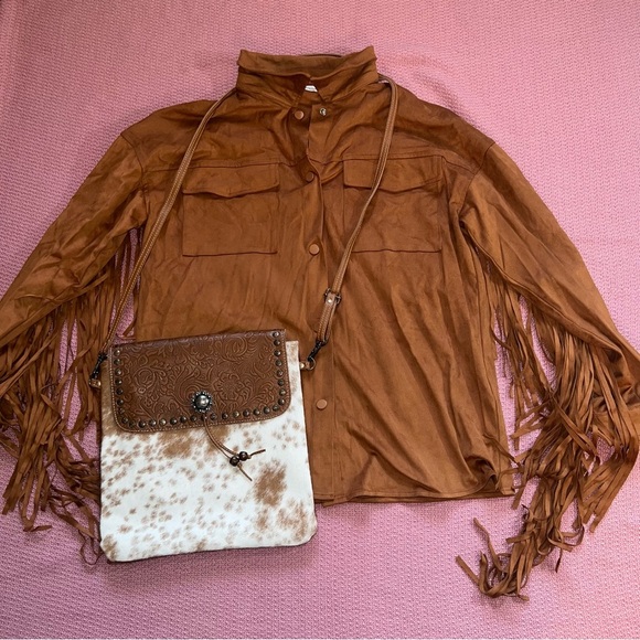 Daphnea fringe shacket women’s size Small - Picture 2 of 7